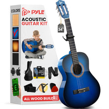 34" 6-String Classical Acoustic Guitar For Beginner And Adult With Accessory Kit (Blue Burst)