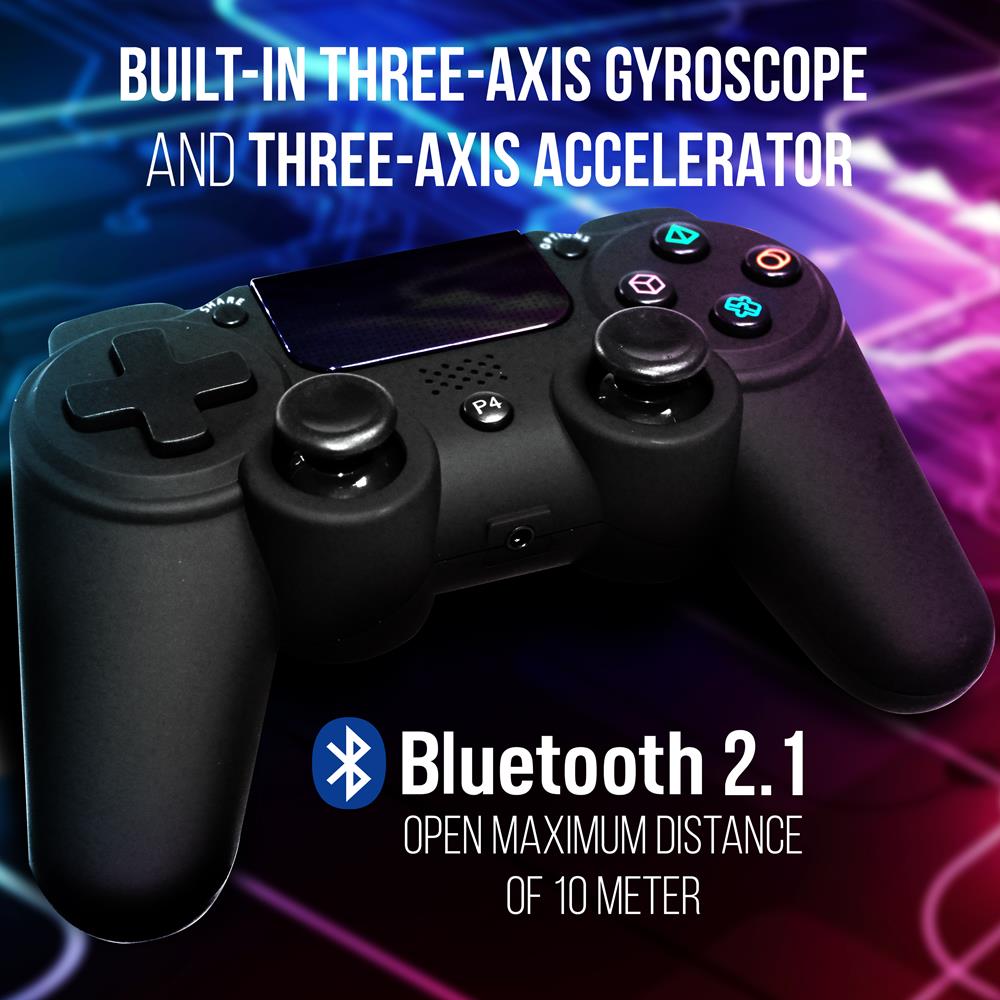 Wireless Game Controller, Ergonomic Design, 6-Axis Sensor