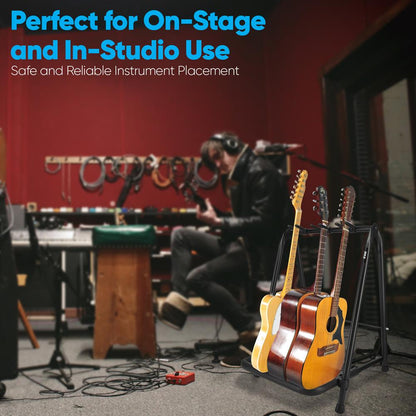 product image number 5 for Pyle Foldable Multi-Guitar Stand