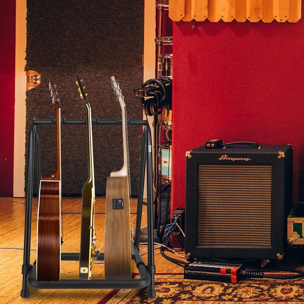 product image number 7 for Pyle Foldable Multi-Guitar Stand