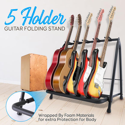 product image number 4 for Pyle Foldable Multi-Guitar Stand