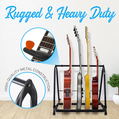 product image number 5 for Pyle Foldable Multi-Guitar Stand