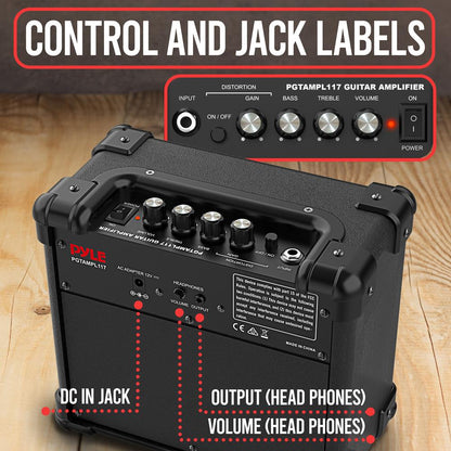 Portable Guitar Amp 10W High-Def Speaker Lightweight Wood Construction