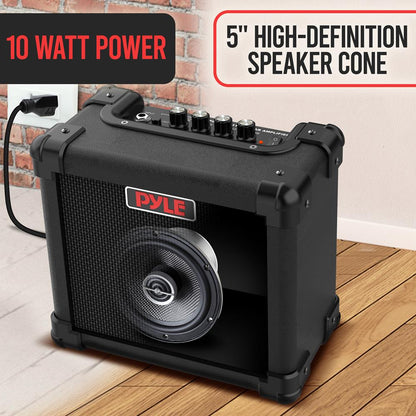 Portable Guitar Amp 10W High-Def Speaker Lightweight Wood Construction