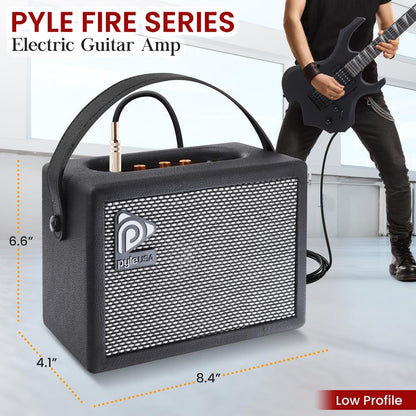 Portable Guitar Amplifier - Enhanced Sound, 5" Speaker, Leather Coated