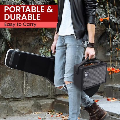 Portable Guitar Amplifier - Enhanced Sound, 5" Speaker, Leather Coated