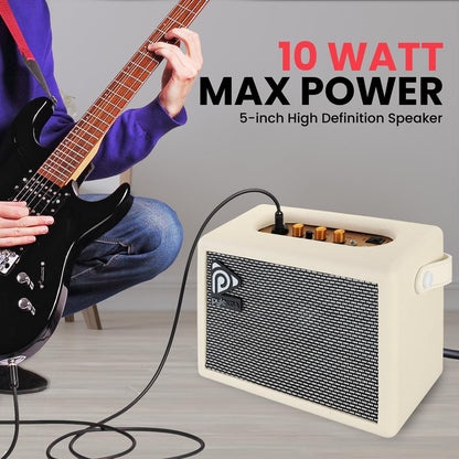 Portable Guitar Amplifier 10W Enhanced Sound Leather Coated