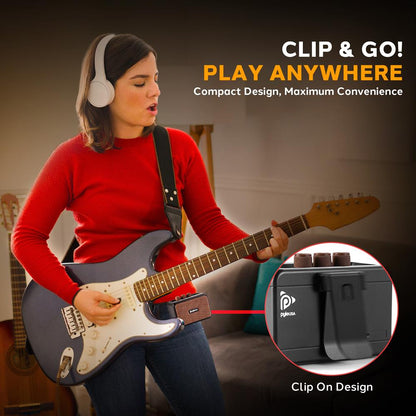 5W Portable Mini Guitar Amp, Bluetooth, Full Range Speakers, Battery Powered