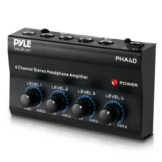 4-Channel Headphone Amplifier, Cleaner Audio, 4 TRS Outputs