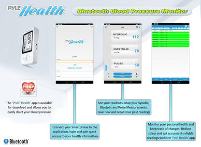 product image number 3 for Pyle Bluetooth Blood Pressure Monitor
