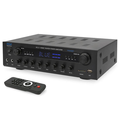 400W Bluetooth Stereo Amplifier - Wireless Streaming, HDMI, LED Display
