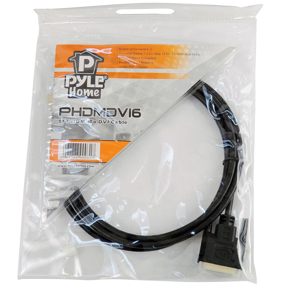 product image number 2 for Pyle 6Ft Hdmi Male  To Dvi Male Cable