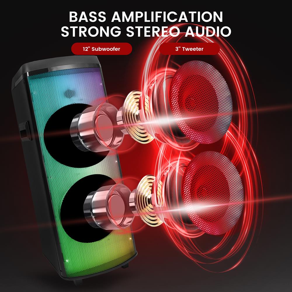 product image number 2 for Pyle Dual 12‚Äù Portable Pa Party Speaker