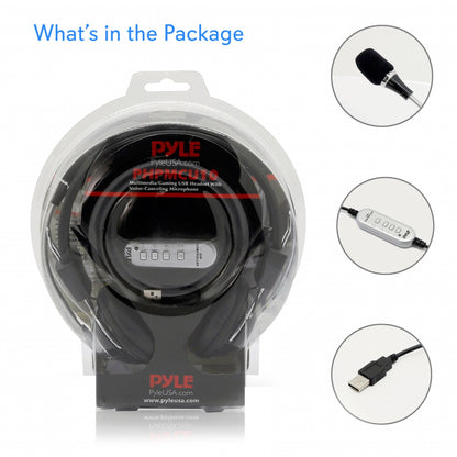 Gaming USB Headset Noise-Canceling Mic 3D 360 Sound Adjustable Headband