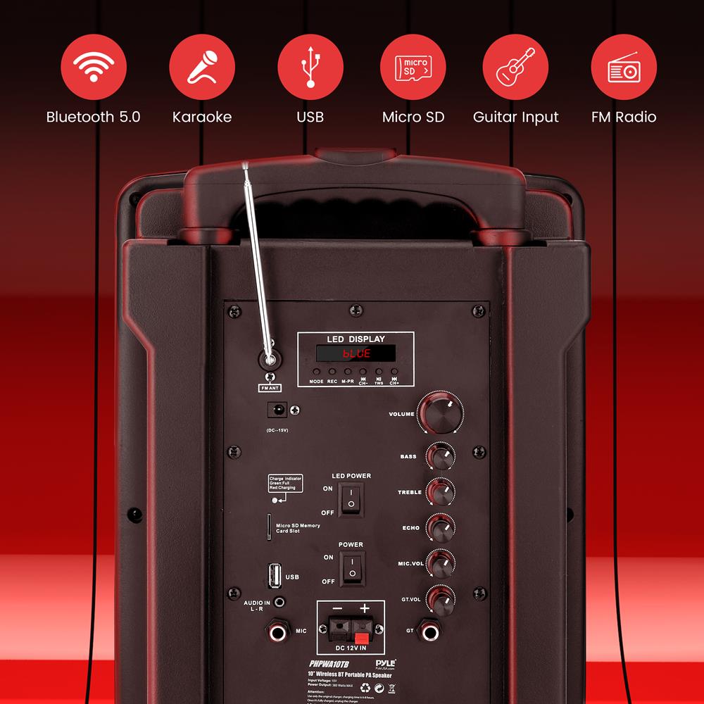 product image number 2 for Pyle 10‚Äù Portable Pa Speaker