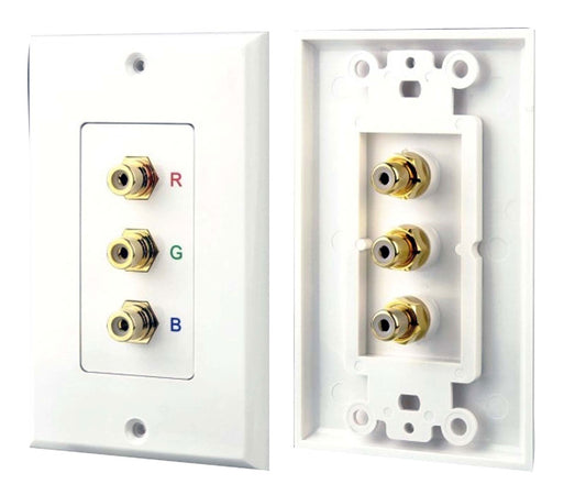 product image number 1 for Pyle 3 Rgb/Rca Component Wall Plate