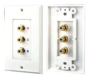 3 Rgb/Rca Component Wall Plate