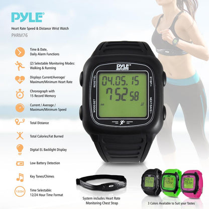 Heart Rate Monitor Watch with Chest Strap, Dual Mode, Digital Display
