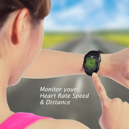 Heart Rate Monitor Watch with Chest Strap, Dual Mode, Digital Display