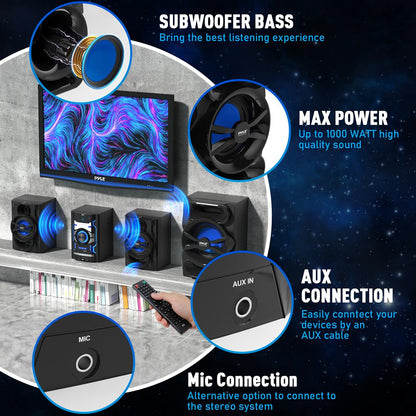 product image number 5 for Pyle Wireless Bt Streaming Dvd Stereo System