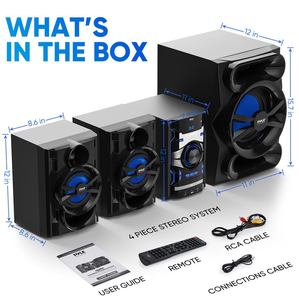 Pyle Wireless BT Streaming DVD Stereo System