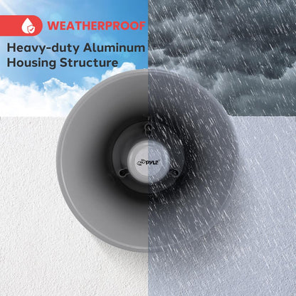 Indoor/Outdoor PA Horn Speaker 20W Loud Sound Aluminum Grey