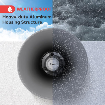 Indoor/Outdoor PA Horn Speaker 30W Loud Sound Aluminum Grey