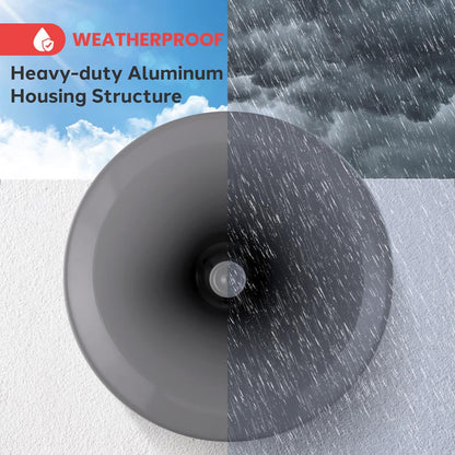 Indoor/Outdoor PA Horn Speaker 100W Loud Sound Aluminum Grey