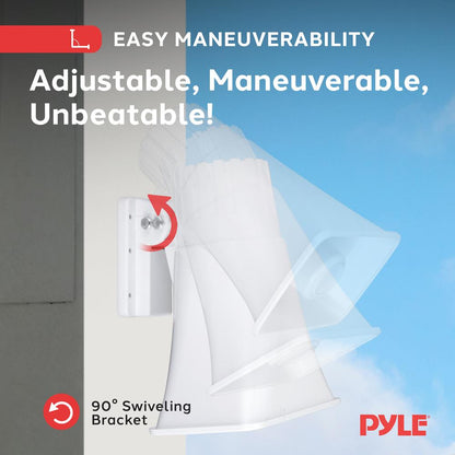 PA Horn Speaker 50W Clear Sound ABS White with Mounting Bracket