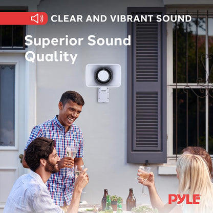 PA Horn Speaker 50W Clear Sound ABS White with Mounting Bracket