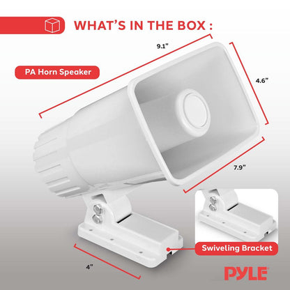 Portable PA Horn Speaker, Clear Sound, 65W, Adjustable Bracket