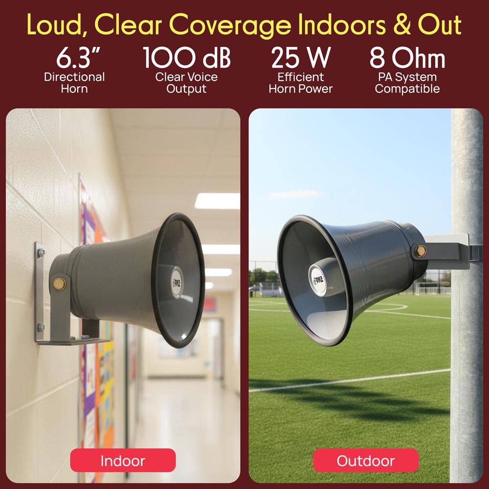 6.3'' Indoor / Outdoor Pa Horn Speaker – Pyle USA