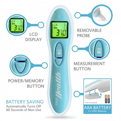 product image number 2 for Pyle Bluetooth Infrared Ear Thermometer