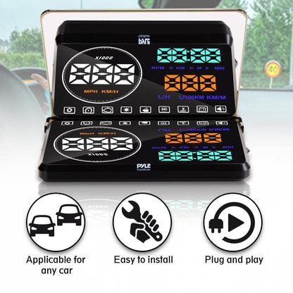 product image number 4 for Pyle Vehicle Speed & Diagnostic Hud Monitor