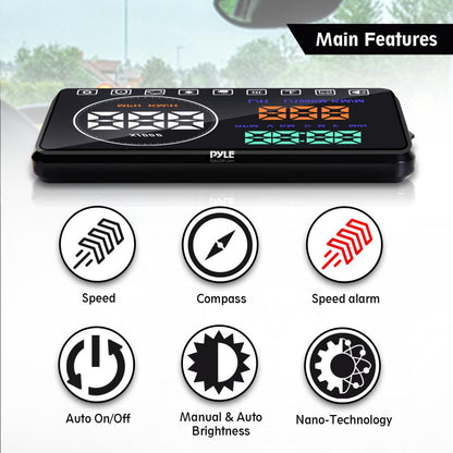 product image number 5 for Pyle Vehicle Speed & Diagnostic Hud Monitor
