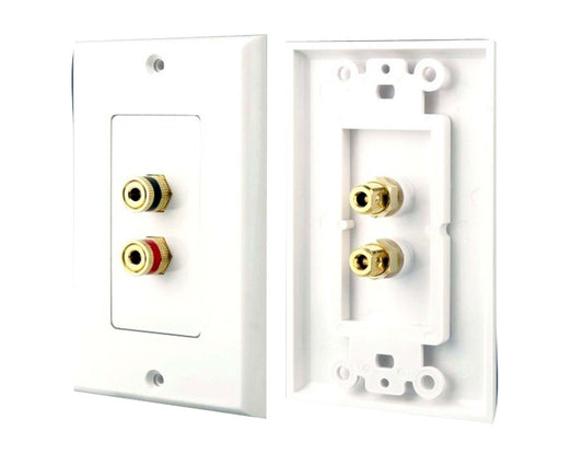 product image number 1 for Pyle Dual Binding Post/Banana Plug Wall Plate