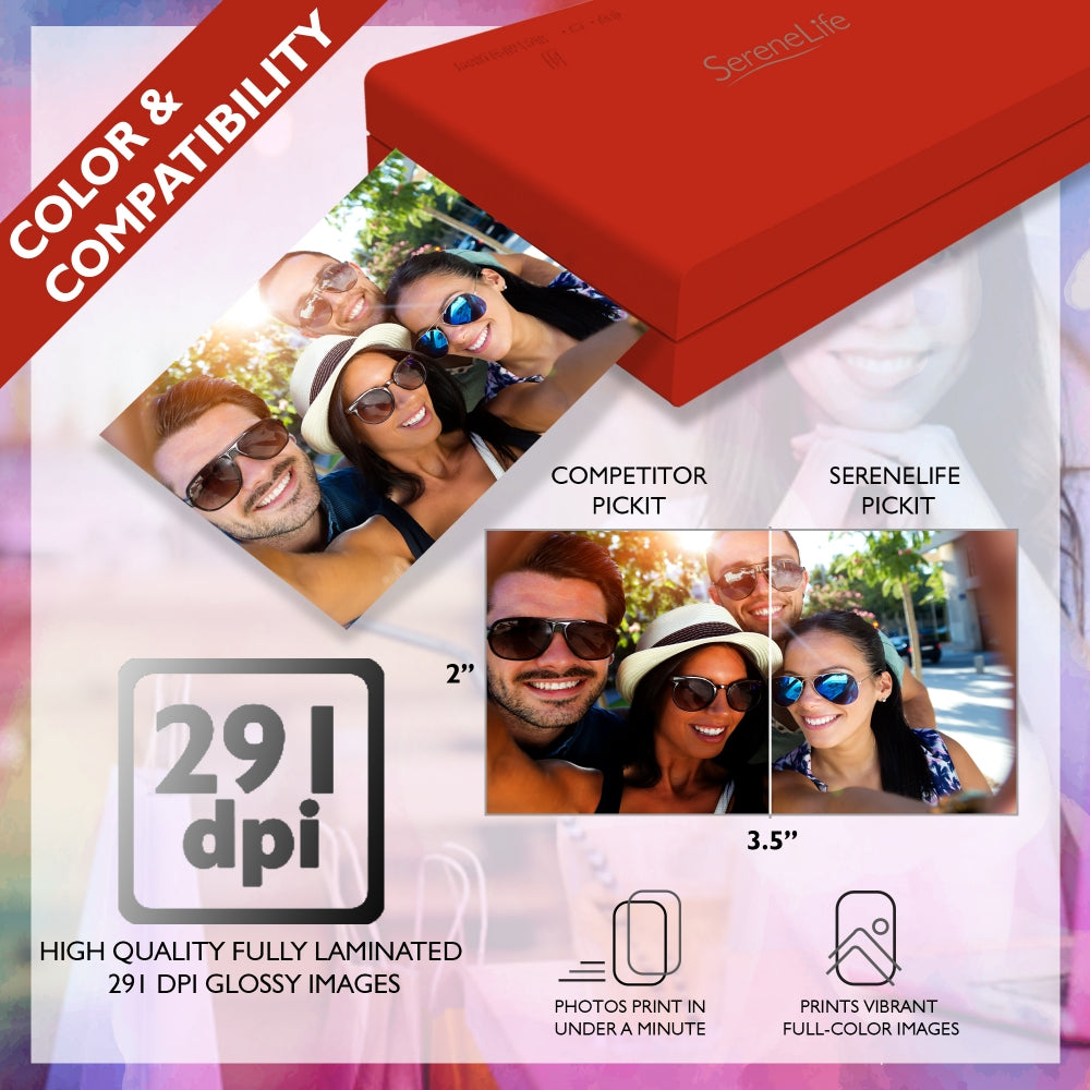 product image number 5 for SereneLife Smartphone Instant Photo Printer