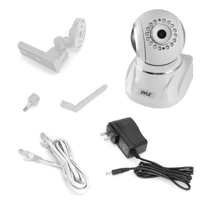 Indoor Wireless IP Camera - Remote Monitoring, HD 1080p, Night Vision, White