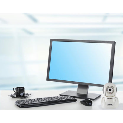 Indoor Wireless IP Camera - Remote Monitoring, HD 1080p, Night Vision, White