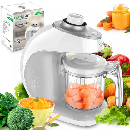 Baby Food Maker 2-in-1 Steamer & Blender Adjustable Timer Dishwasher Safe