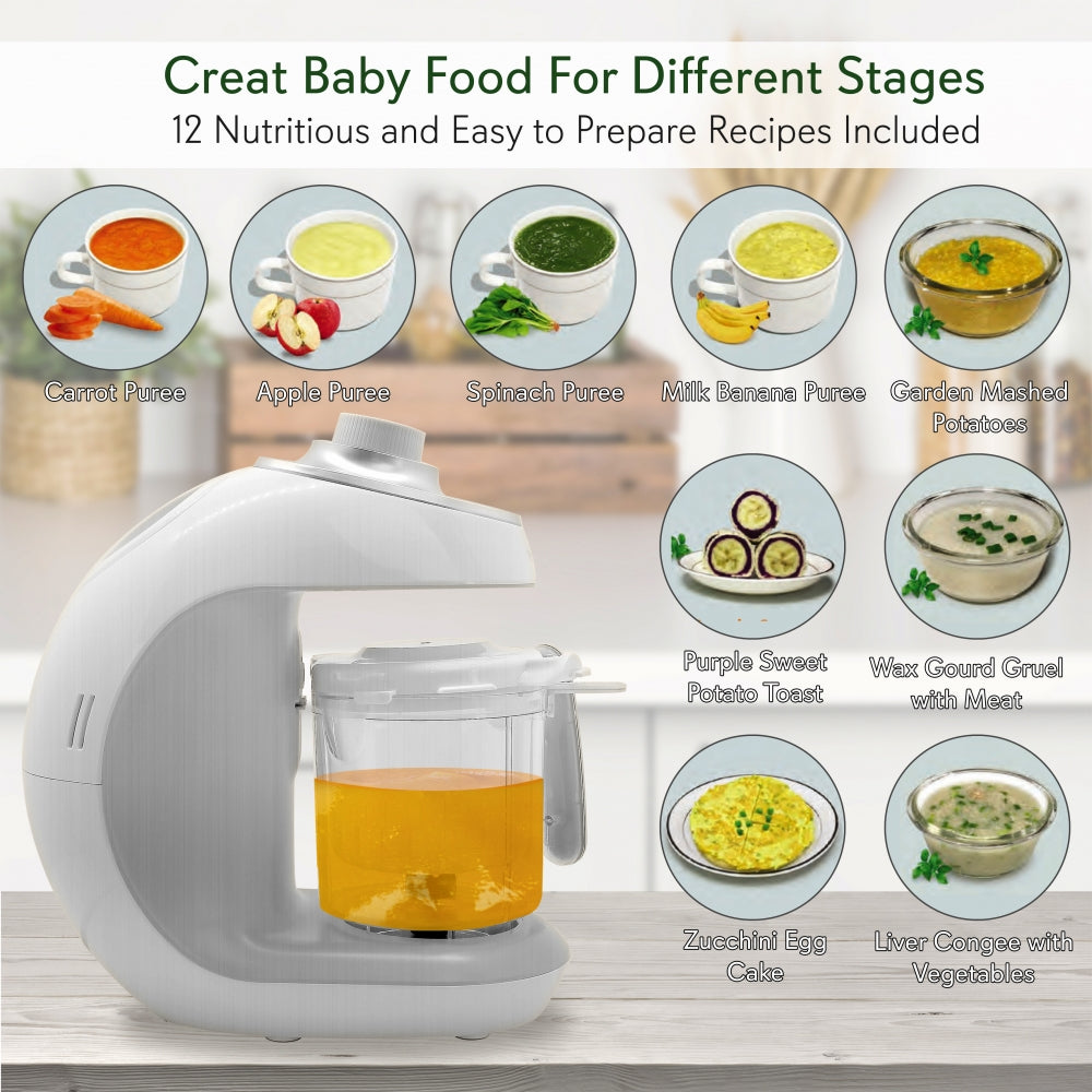 Baby Food Maker 2-in-1 Steamer & Blender Adjustable Timer