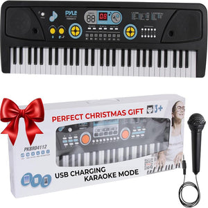 Portable Piano Keyboard & Microphone