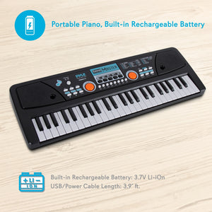 Portable Piano Keyboard & Microphone