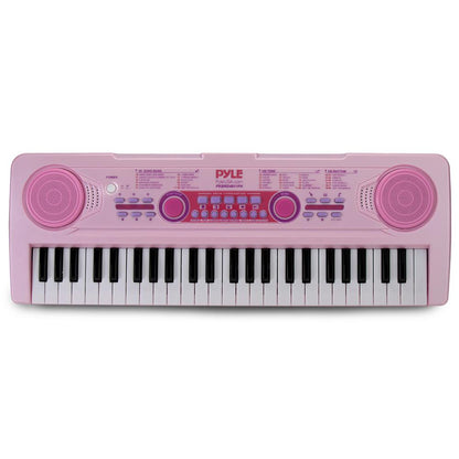 Kids Electric Keyboard - Play & Sing-Along - 49 Keys, Pink