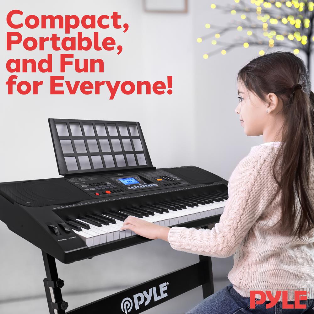 Digital Karaoke Piano 61-Key Portable with Speakers & Waterproof