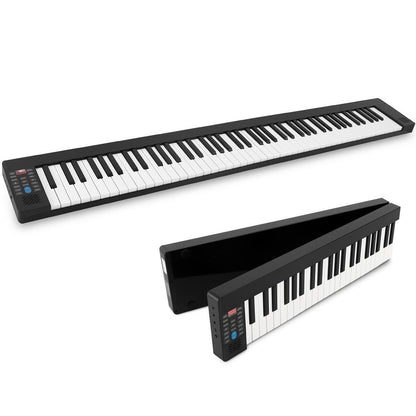Electric Keyboard Piano 88 Keys Portable Foldable Bluetooth 128 Tones
