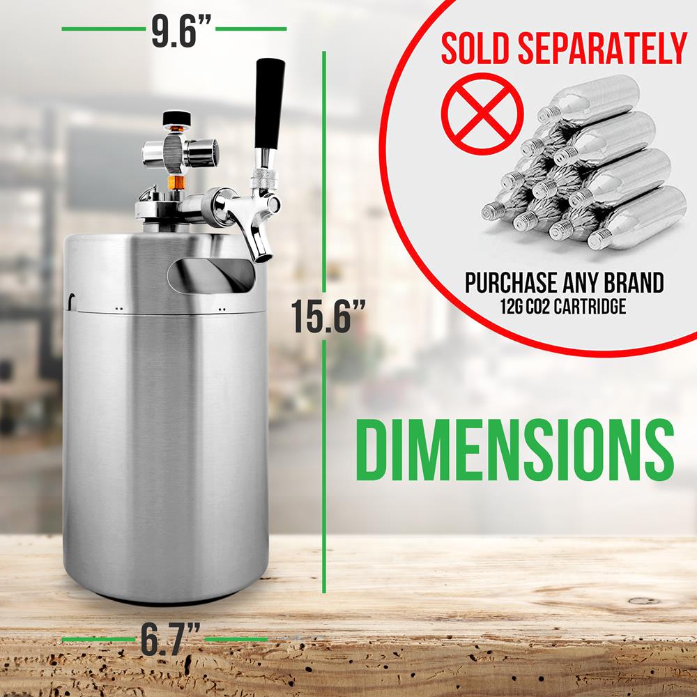 product image number 8 for NutriChef Homebrew Mini Keg Beer Dispenser