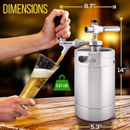 product image number 8 for NutriChef Homebrew Mini Keg Beer Dispenser