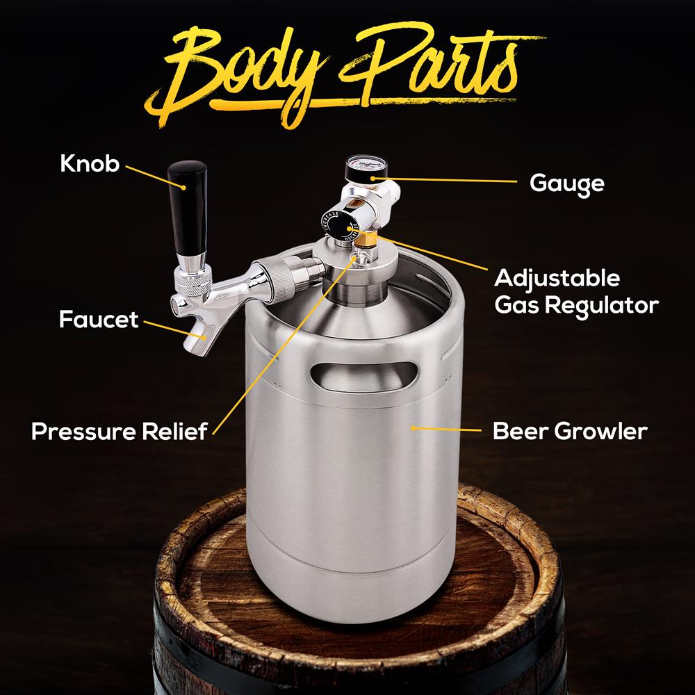 product image number 9 for NutriChef Homebrew Mini Keg Beer Dispenser