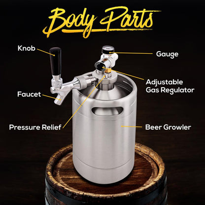 product image number 9 for NutriChef Homebrew Mini Keg Beer Dispenser